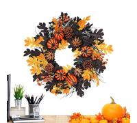 Halloween with Artificial Pumpkin, Autumn with Maple Leaves Garland, Colourful Autumn Festival Home Decoration for Patio, Garden, Lawn, Balcony, Wall and