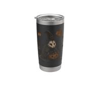 Halloween Wizard Opossum with Pumpkin Vintage Halloween Stainless Steel Insulated Tumbler