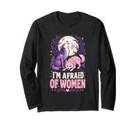 Halloween Wolf I'm Afraid of Women Funny Full Moon Howl Long Sleeve T-Shirt