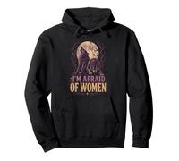 Halloween Wolf I'm Afraid Of Women Funny Full Moon Howl Pullover Hoodie