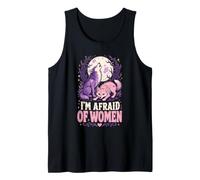 Halloween Wolf I'm Afraid of Women Funny Full Moon Howl Tank Top