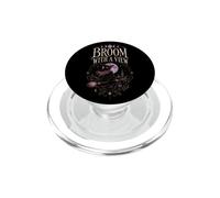 Halloween Women Broom With A View Witch Witchy Gift PopSockets PopGrip for MagSafe