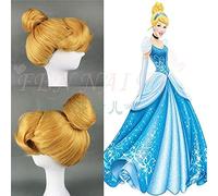 Halloween Women Cinderella Princess Cosplay Wig Blonde Role Play Classic Updo Styled hair costumes