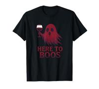 Halloween Women Funny I'm Just Here for The Boos Skeleton T-Shirt