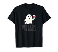 Halloween Women Funny I'm Just Here for The Boos Skeleton T-Shirt