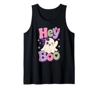 Halloween Women Hey Boo Cute Ghost Gift Tank Top