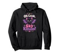 Halloween Women Oh Look Sky Kittens Cute Bats Gift Pullover Hoodie