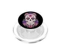 Halloween Women Sugar Skull Floral Skeleton Spooky Cute PopSockets PopGrip for MagSafe