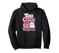 Halloween Women Too Cute To Spook Pumpkin Ghost Pullover Hoodie