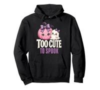 Halloween Women Too Cute To Spook Pumpkin Ghost Pullover Hoodie