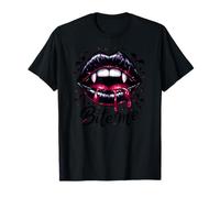 Halloween Women's Mouth Vampire Bite Funny Halloween T-Shirt
