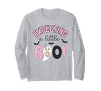 Halloween Womens Pregnancy Reveal Baby Announcement Boo Long Sleeve T-Shirt
