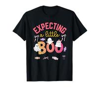 Halloween Womens Pregnancy Reveal Baby Announcement Boo T-Shirt