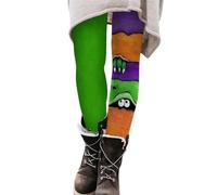 Halloween Women's Yoga Pants Bat Spider Print Tights Elasticated Waistband Costume Legging Gym Sports Stretchy Trouser Smooth Printed Cosplayer Clothes for Women Workout Running Daily Comfort Green