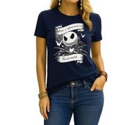Halloween Wonderful Nightmare Jack Skellington Before Christmas Film Christmas Movie Women's T-Shirt, navy blue, 3XL