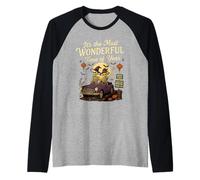 Halloween Wonderful Spooky Time Skeleton Drive Vintage Car Raglan Baseball Tee