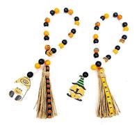 Halloween Wood Bead Garland Photo Prop Wall Hangings For Home Party Hanging For Fringe Decoration For Window Wood Bead Garland Decor