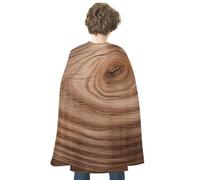 Halloween Wood Grain Cloak Capes Reversible Medieval Cloak Witch Capes for Party Cosplay Masquerade Costumes
