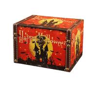 Halloween Wooden Box - Wooden Box | spooky storage boxes | Horror Woden Halloween Trick or Treat bucket | Keepsake Boxes with Lids, Decorative Lockable Desk Organizers for Jewelry, Rings, Cards, Candy