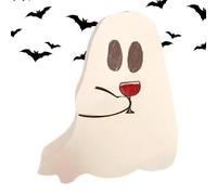 Halloween Wooden Ghost Tray Decoration - Wooden Ghost Decorations | Ghost Sign Decoration for Interiors | Decorations for Multiple Levels of Halloween