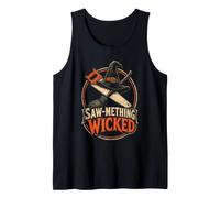 Halloween Woodworking Saw-mething Wicked Witch Broom Tank Top