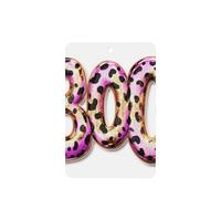 Halloween Word Boo Leopard Print Car Air Fresheners 4 Pcs Hanging Scented Cards Fragrance Scented Cards For Car Aromatherapy Tablets