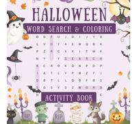 Halloween Word Search & Coloring Book: Puzzles for Kids Ages 6-8