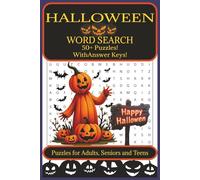 Halloween Word Search Puzzle Book: Word Searcher with Easy to Read Print about ghost, goblins, bats, and More! | 6 X 9 inches | 110 Pages | 50+ Puzzles… Gift for vacationing, Holidays and Free Times.