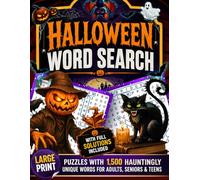 Halloween Word Search Puzzles Large Print: Word Search Puzzles with 1500 Hauntingly unique words for Adults, Seniors & Teens