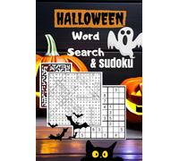 halloween word search: word search,sudoku,maze, large print activity book for teens and senior paperback ghost ,vampire withc,bat