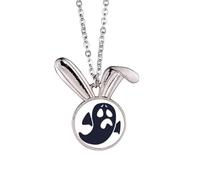 halloween worried fcartoon Rabbit Necklace Pendant Bunny Animal Jewelry Gift