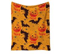 Halloween Woven Blankets Gothic Bat Witch Spider Web Blanket Autumn Reversible Knitted Throw Blanket Halloween Kitchen Decor Teaching Assistant Gifts