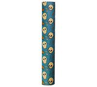 Halloween Wrapping,Horror Wrapping Paper Roll Ghost Pumpkin Bat Skull Pattern Gift Wrap Paper Packaging Supplies Wrapping Papers Halloween for Party Decoration Men Women Girls (Blue - Skull)