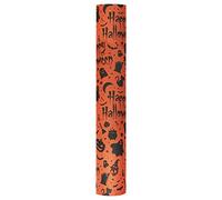 Halloween Wrapping,Horror Wrapping Paper Roll Ghost Pumpkin Bat Skull Pattern Gift Wrap Paper Packaging Supplies Wrapping Papers Halloween for Party Decoration Men Women Girls (Orange - Ghost)