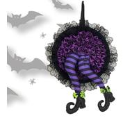 Halloween Wreath Front Door,Witch Wreath Halloween Decorations,Halloween Door Decorations,Witch's Legs Hanging,Halloween Decorations Indoor