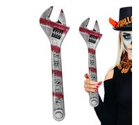 Halloween Wrench, Bloody Simulation Prop Wrench, Realistic Horror Party Decor Accessory, Lightweight Cosplay Tool for Role-Play, Bar, Gatherings, Haunted Events, Multicoloured