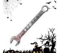 Halloween Wrench Prop, Bloody Simulation Tool, Realistic Horror Accessory, Lightweight Safe Material, Gruesome Visual Effect ,for Cosplay, Parties, Escape Rooms, Events