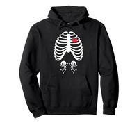 Halloween XRay Pregnancy tops Expecting Twins Babies Pullover Hoodie