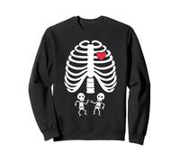 Halloween XRay Pregnancy Tops Expecting Twins Babies Sweatshirt