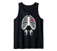 Halloween XRay Pregnancy Tops Expecting Twins Babies Tank Top