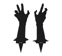 Halloween Yard Art - A Pair Of Wooden Scary Decorations for Outdoor Garden Perfect Halloween Porch Display and Festive Home (B, One Size)