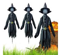 Halloween Yard Decorations | 3 Witches Holding Hand with Stakes Spooky 59- Waterproof Holiday Horror Prop with Wand Decorative Lawn from Autumn Edge Off Road