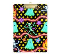 Halloween Yellow Polka Dot Acrylic Speech Therapy clipboard Standard Letter A4 Size Waterproof for Soccer Truck Driver Gold 12x9in Tabla para escribir