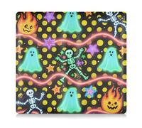 Halloween Yellow Polka Dot Pu Leather Registration and Insurance Card Holder Prefect Car Essentials Wallet for Driver License, Cards & Essential Documents