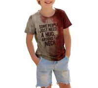 Halloween Yellow T Shirt, Blood Splatter Halloween Polo Funny Boys Graphic Tee Top Bloody Kids Blue Tshirt Horror Cotton Plain Classic Fit Casual Top Kids Red T Shirt 9-11 Years