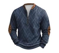 Halloween Zip Hoodies for Men UK Loose Long Sleeve Hooded Sweatshirt Vintage Union Jack Printed Sweatshirts Workwear Hoodie Jumpers Coat Leisure Wear Ugly Christmas Jumpers (Blue, M)