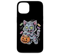 Halloween Zombie Cat With Pumpkin And Trick Or Treat Candy Case for iPhone 13