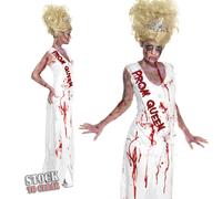 Smiffys Women's High School Horror Zombie Prom Queen Costume-Medium
