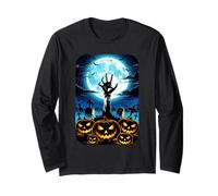 Halloween Zombie Hand in The Graveyard Long Sleeve T-Shirt