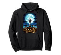 Halloween Zombie Hand in the Graveyard Pullover Hoodie
